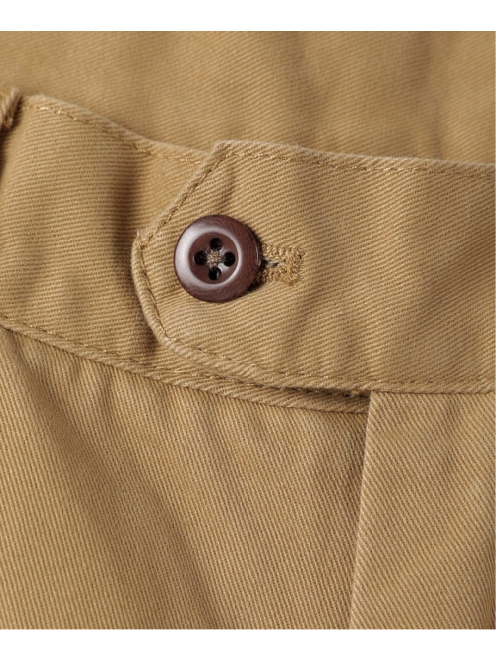 100% Cotton Non-Stock MFG 1930s IVY Style Double Pleated Chino Trousers Yellow L - Picture 6 of 8